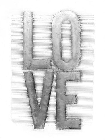 Aluminium Wandbild L O V E 80cm x 100cm