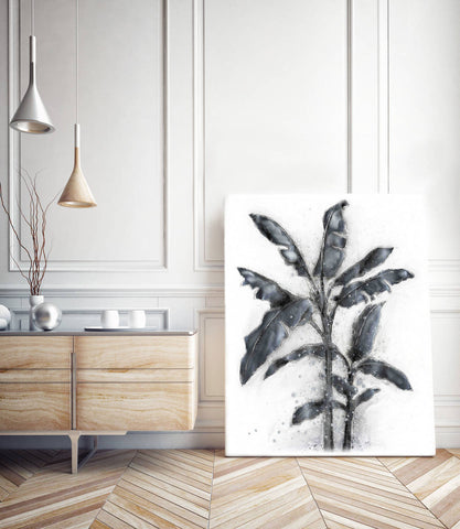 Ölgemälde auf Canvas Aluminium Wandbild Palm Branch II 80cm x 100cm Ambiente