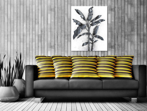 Ölgemälde auf Canvas Aluminium Wandbild Palm Branch II 80cm x 100cm Ambiente