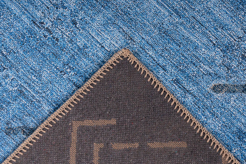 Relief-Teppich Antiquia 337 Blau Makro