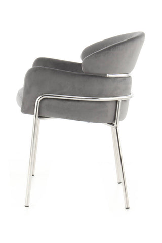 Retro-Stuhl Stuhl Carline 137 Grau / Silber Draufsicht