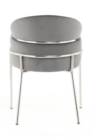 Retro-Stuhl Stuhl Carline 137 Grau / Silber Draufsicht