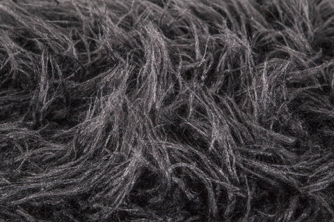 Sitzhocker Fellhocker Cuddly 137 Schwarz Makro