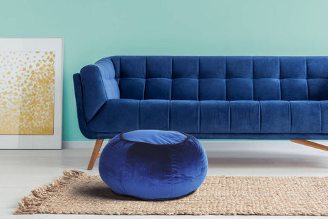 Sitzhocker Pouf Derya 337 Blau Ambiente