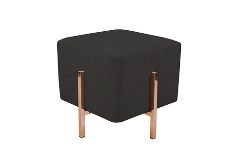 Sitzhocker Pouf / Hocker Celine 337 Schwarzgrau / Kupfer Draufsicht