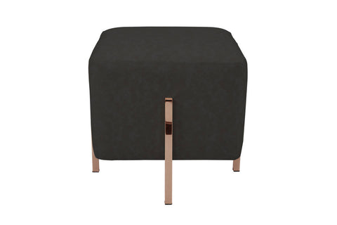 Sitzhocker Pouf / Hocker Celine 337 Schwarzgrau / Kupfer Draufsicht