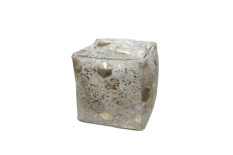 Roulette Pouf 237 Elfenbein / Gold
