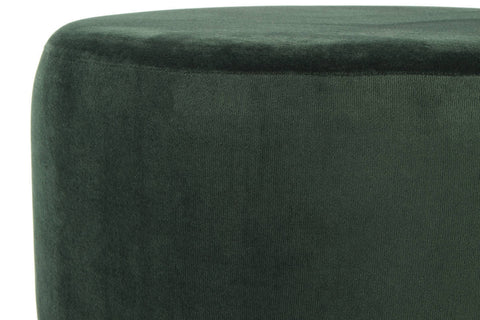 Sitzpouf Hocker Jim 137 Dunkelgrün / Schwarz / Silber Makro