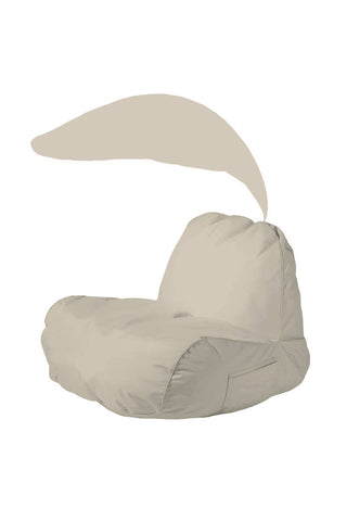 Sitzsack mit Sonnenschirm und Seitentasche Sitzsack Sunny Boy 137 Beige Draufsicht