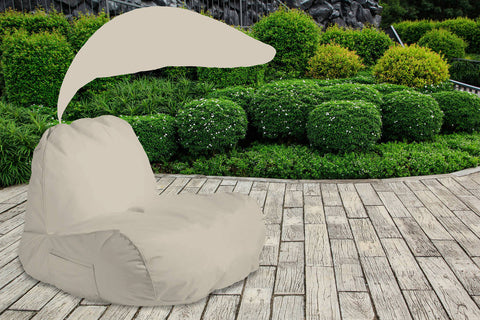 Sitzsack mit Sonnenschirm und Seitentasche Sitzsack Sunny Boy 137 Beige Ambiente