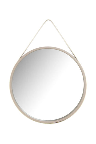 Spiegel mit Aufhängegurt Wandspiegel Larissa 137 Taupe / Weiß Draufsicht