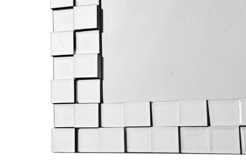 Spiegel, rechteckig Wandspiegel Antonia 1237 Silber Makro
