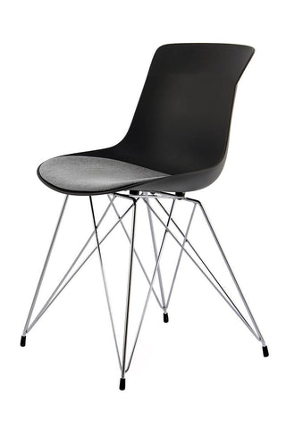 Stuhl Mathis 137 2er-Set Schwarz / Grau