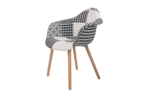 Stühle im Patchwork-Design, 2er-Set Stuhl Arian 137 2er-Set Schwarz / Weiß Draufsicht