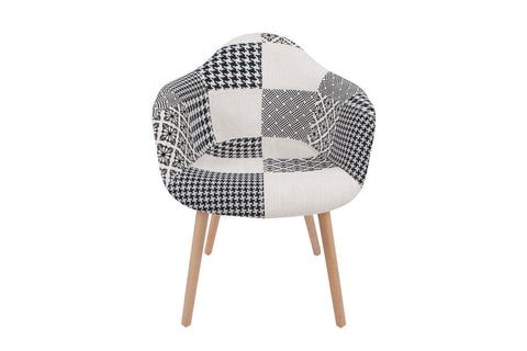 Stühle im Patchwork-Design, 2er-Set Stuhl Arian 137 2er-Set Schwarz / Weiß Draufsicht