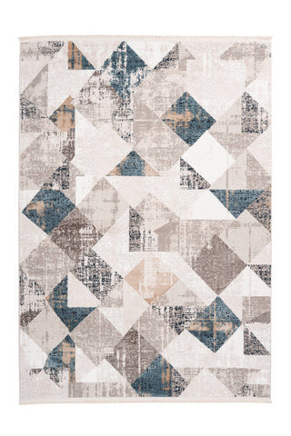 Teppich im Vintage-Design Maria 237 Grau / Blau Draufsicht
