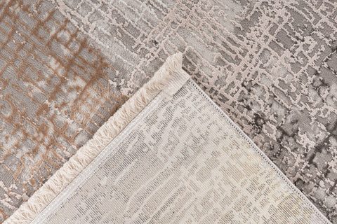 Teppich im Vintage-Design Maria 437 Grau / Silber Makro