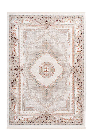 Teppich im Vintage-Design Maria 537 Grau / Lachsrosa Draufsicht