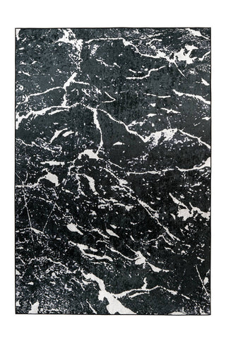 Teppich im Vintage-Design Rimondo 1337 Schwarz / Weiß Draufsicht