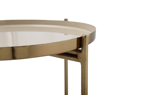 Tisch im Industrial Style Beistelltisch Rokoko 1037 Elfenbein / Grau Makro
