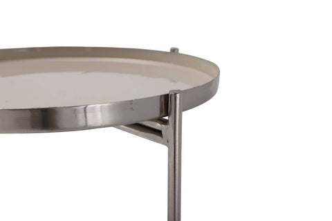 Tisch im Industrial Style Beistelltisch Rokoko 1137 Creme / Pflaume Makro
