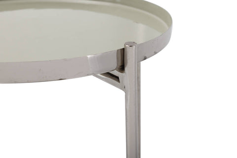 Tisch im Industrial Style Beistelltisch Rokoko 1137 Mint / Dunkelgrün Makro