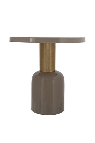 Tisch im Industrial Style Beistelltisch Rokoko 137 Taupe Draufsicht