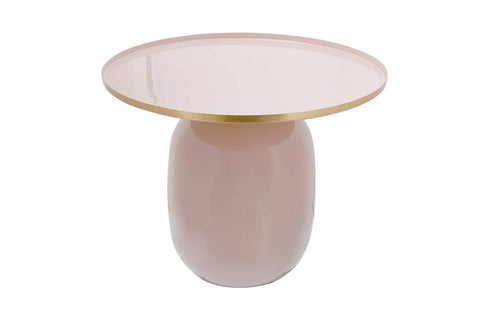 Tisch im Industrial Style Beistelltisch Rokoko 537 Altrosa / Gold Draufsicht