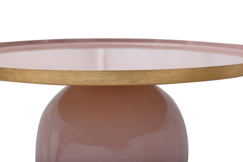 Tisch im Industrial Style Beistelltisch Rokoko 537 Altrosa / Gold Makro