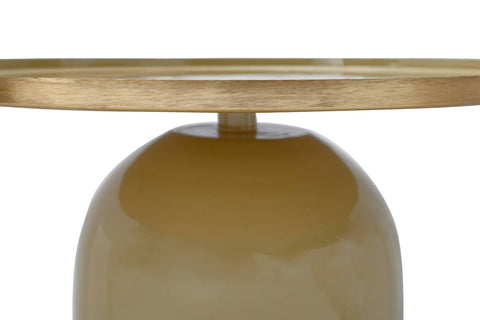 Tisch im Industrial Style Beistelltisch Rokoko 537 Hellkhaki / Gold Makro