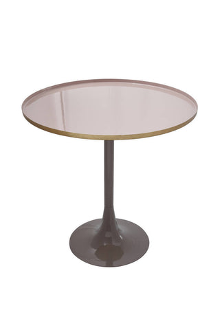 Tisch im Industrial Style Beistelltisch Rokoko 937 Altrosa / Grau Draufsicht