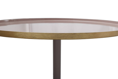 Tisch im Industrial Style Beistelltisch Rokoko 937 Altrosa / Grau Makro