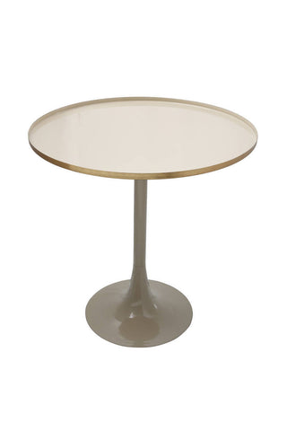 Tisch im Industrial Style Beistelltisch Rokoko 937 Elfenbein / Taupe Draufsicht