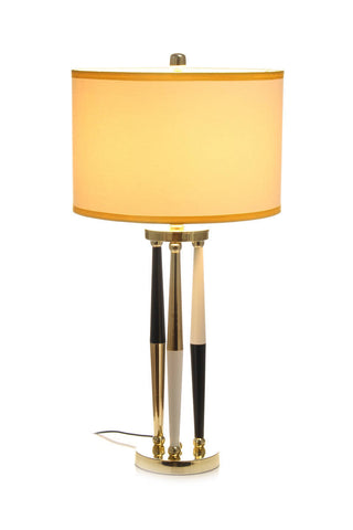  Tisch- / Stehlampe Sammi 137 Weiß / Schwarz / Gold  Draufsicht