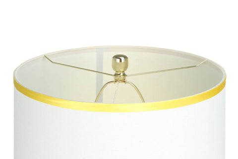  Tisch- / Stehlampe Sammi 137 Weiß / Schwarz / Gold  Makro