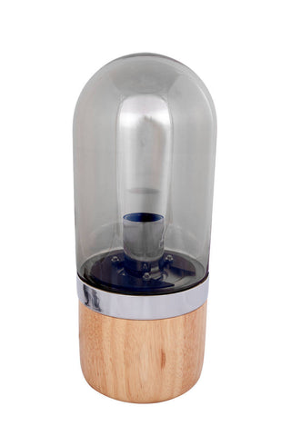 Tischlampe - Glas und Holz Tischlampe Lennox 537 Grau / Holz Draufsicht