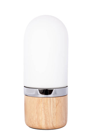 Tischlampe - Milchglas und Holz Tischlampe Clea 437 Weiß / Holz Draufsicht