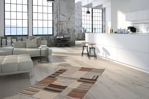 Wollteppich im Patchwork-Design Marley 247 Natural Ambiente