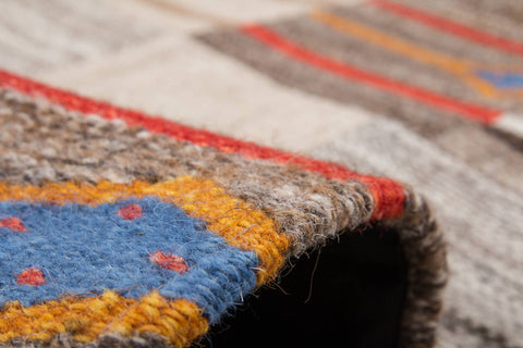 Wollteppich im Patchwork-Design Marley 247 Natural Makro