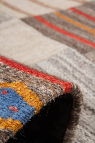 Wollteppich im Patchwork-Design Marley 247 Natural Makro
